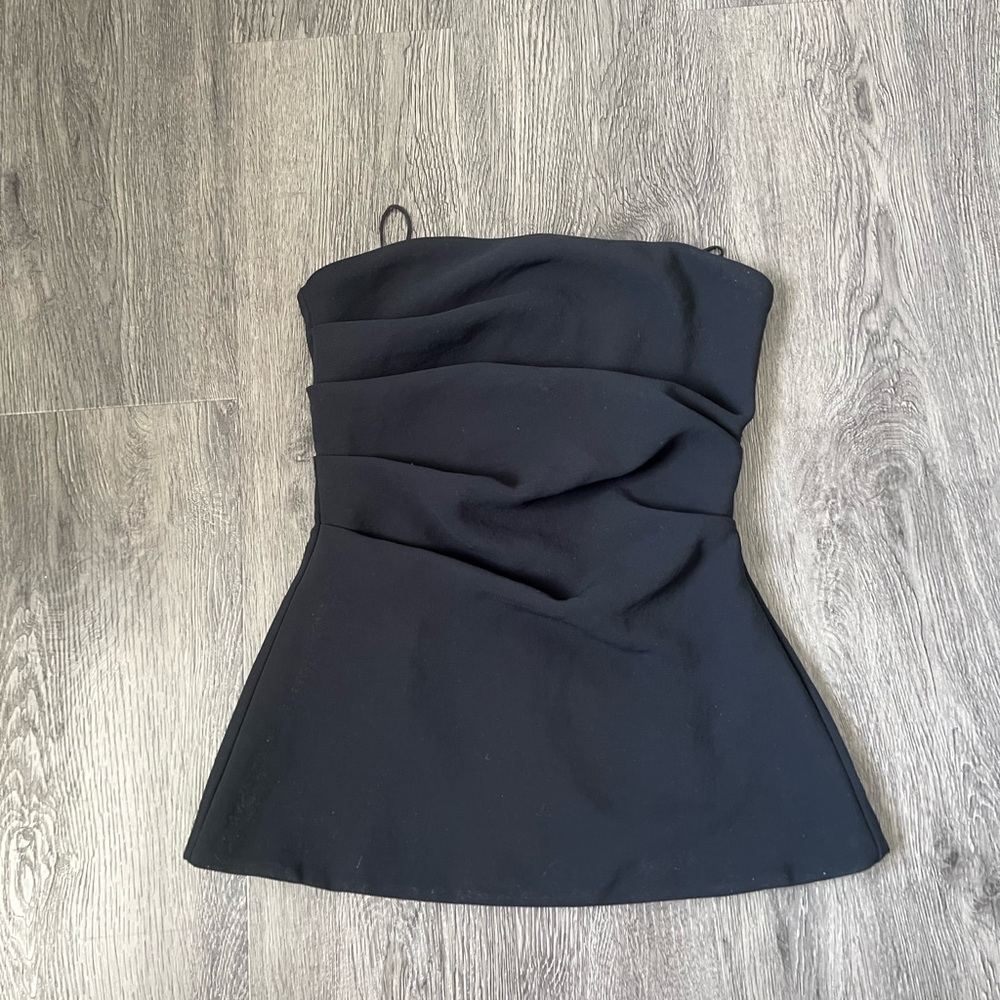 Wilfred Elegant Black Strapless Top